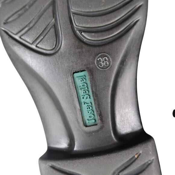 Josef Seibel Shoes Womens 38 Low Bootie Sneaker Block Heel Leather Lace Up Black - Picture 12 of 15